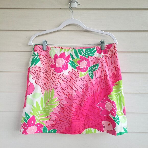 Lilly Pulitzer Dresses & Skirts - NWT Lilly Pulitzer Chic Skirt Ports of Caw print Bird cotton skirt